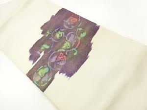 塩瀬霞に唐花模様名古屋帯